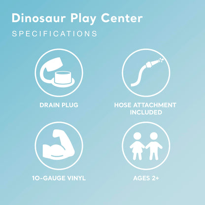 Intex 57444NP - Inflatable Play Center Dinosaur, Vinyl, Multicolor, 249x191x109 cm