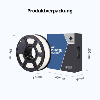 ANYCUBIC ASA Filament 1.75mm, 3D printer filament suitable for printing outdoor functional parts, weather and heat resistant. 1KG White