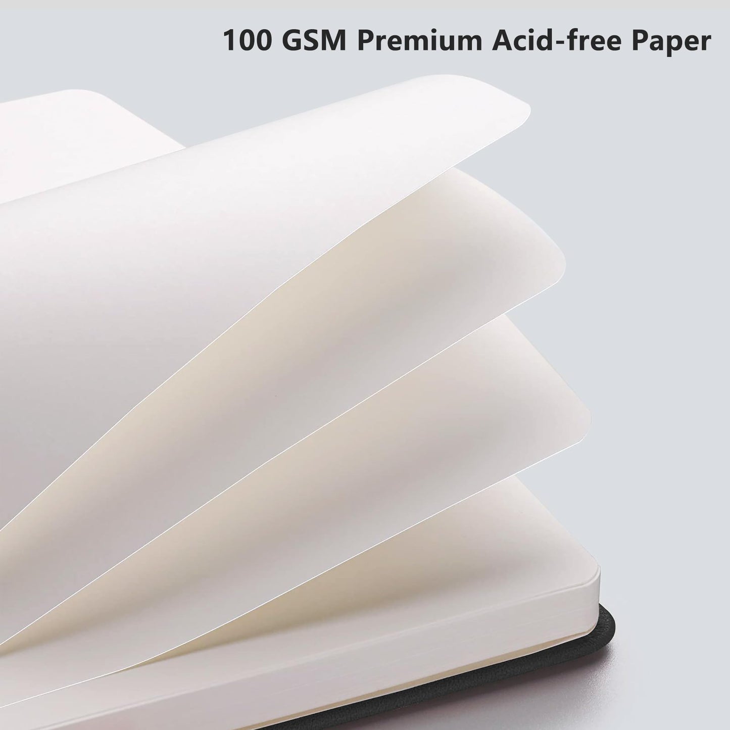 RETACY Notebook A5 Blank 2 Pack - 384 pages Unlined Notebooks with 100gsm Blank Paper, Pen Loop, Inner Pocket, for Sketching School Women Men 14.5 x 21cm-Cyan