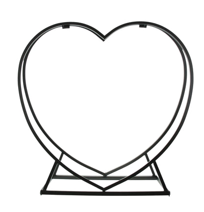 FRANK FLECHTWAREN fireplace log holder in heart shape, fireplace wood holder, fireplace log basket, heart shaped fireplace wood rack, wedding gift, romance, Valentine, 55 x 18 x 54 cm.