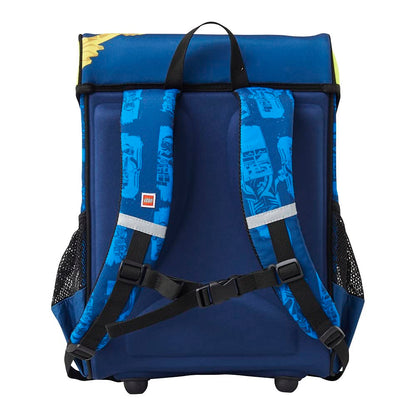 Familando Lego Ninjago backpack set 5 pieces. Easy school bag Jay with filled pencil case, gym bag, rain cover, and large sports bag Blue Ninja Jay.