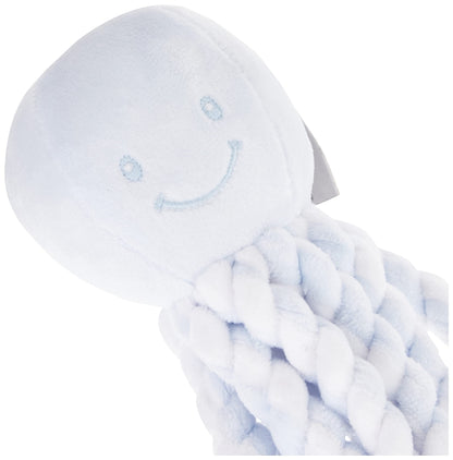 Nattou 878760 Lapidou plush octopus, for newborns and preemies, 23 cm, blue/white, 1 piece (1-pack)