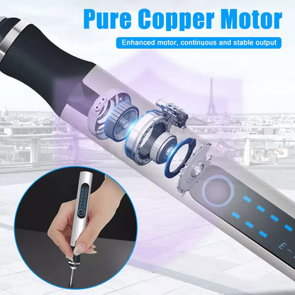 Engraving Tool Set, USB Mini Engraving Pen With Engraving Accessories, Wireless Engraving Device For Metal Glass Wood Stone Jewelry Nails Ceramic (Silver-1)
