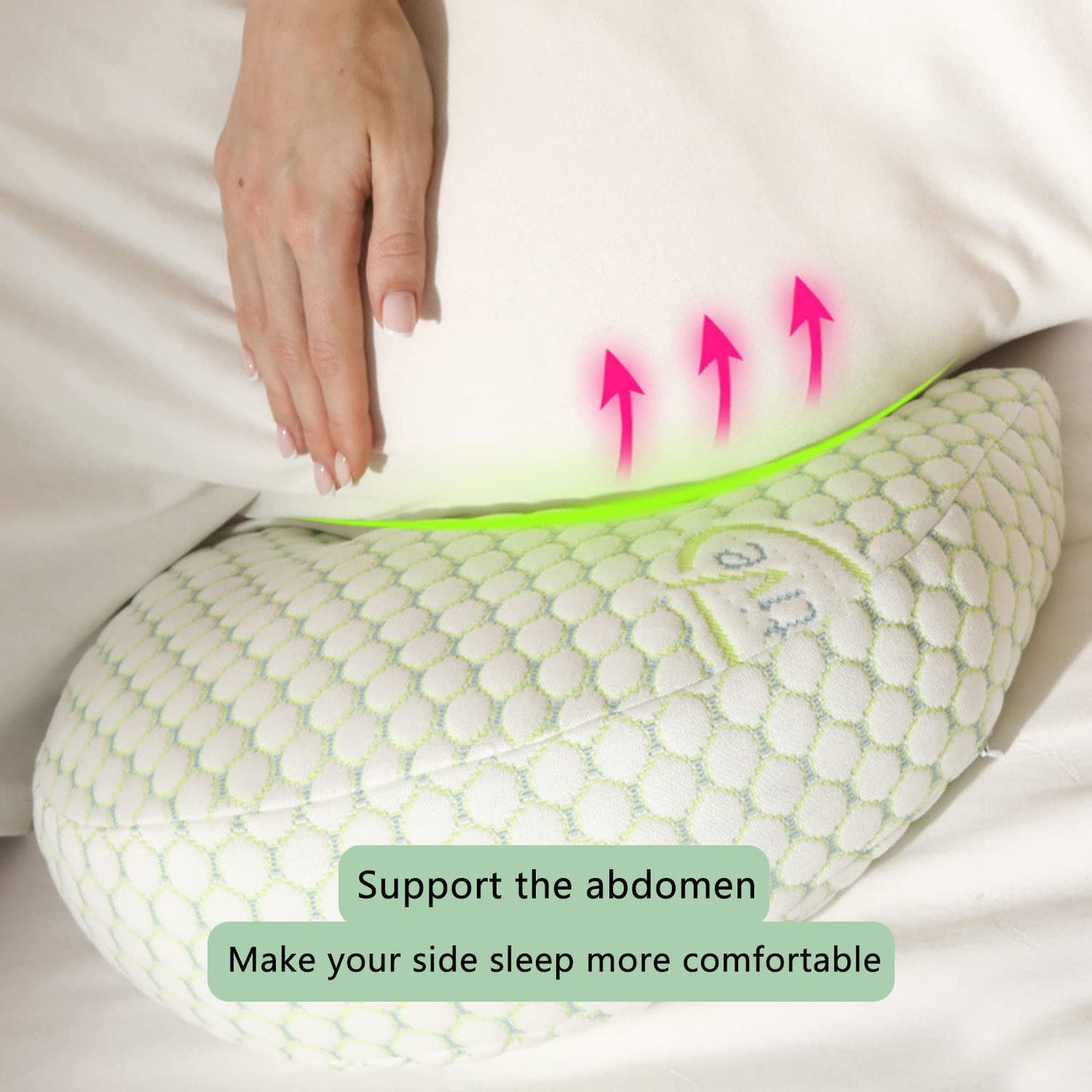 KINGGOO new pregnancy pillow for sleeping adjustable, support for back, hip, legs, belly for expectant mothers, side sleeper pillow with removable cotton cover