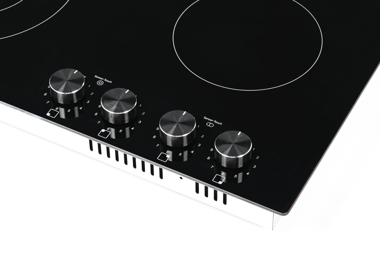 K&H Glass ceramic hob CK-7206K [4 ZONES] - 4 cooking zones with knob control - 4 zone hob Autark - 4 cooking zones - powerful connection - 59CM - 7200 Watt - 11 power levels