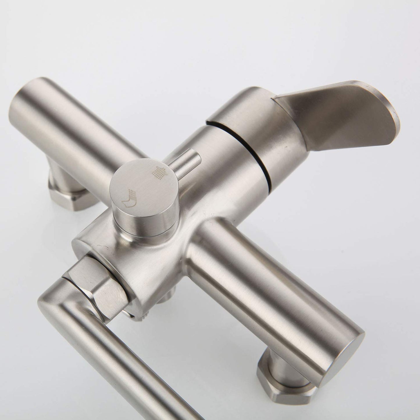 HomeLava Bathtub Faucet Wall Mounted Bath Shower Set Tub Mixer with Hand Shower Tub Faucet Bathroom Faucets Shower Mixer Brushed Stainless Steel for Shower Bathtub