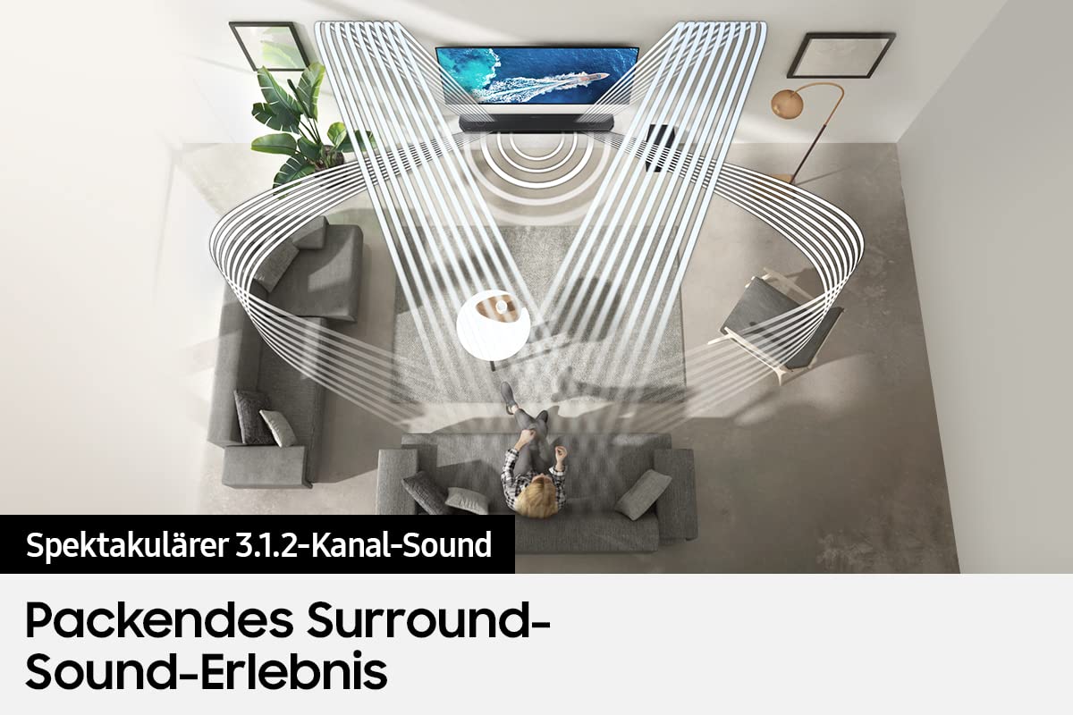 Samsung HW-Q710B 3.1.2-Channel Q-Soundbar (German model), wireless Dolby Atmos/DTS:X, Q-Symphony, SpaceFit Sound [2022]