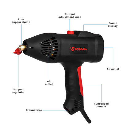 Anbull MMA Electrode Welding Machine, 140A Portable ARC Welder, 220V/3000W, IGBT Inverter Stick Arc Welding Machine, 1.5 kg Ultra-lightweight welding device
