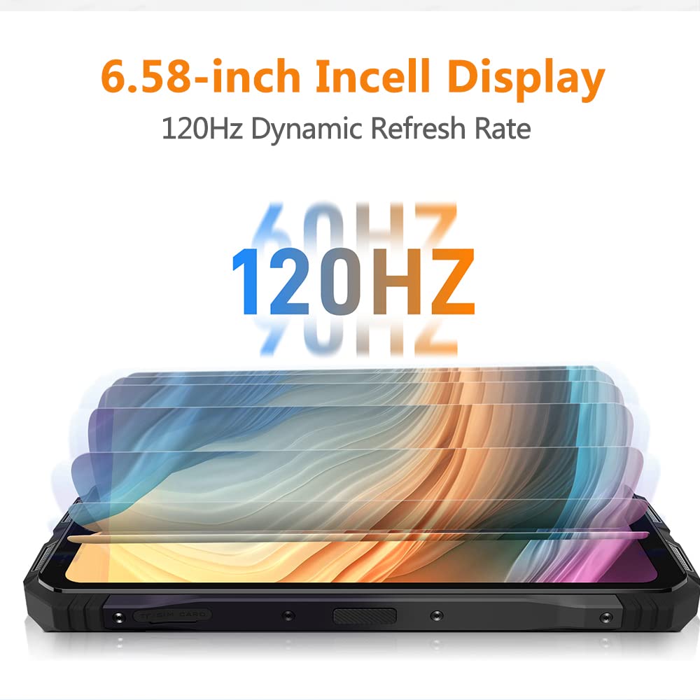 DOOGEE V30T (2023) 5G smartphone without contract, Dimensity 1080 20GB + 256GB, 10800mAh battery, 108MP camera (20MP infrared) + 16MP + 32MP, Android 12 6.58 inch, wireless charging NFC black