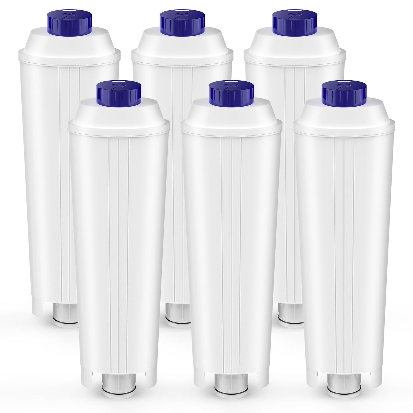 6 pieces of water filters for Delonghi, compatible with Delonghi DLSC002. Water filter cartridges suitable for Delonghi Magnifica S, ECAM, ESAM, ETAM, EPAM, Primadonna coffee machines.