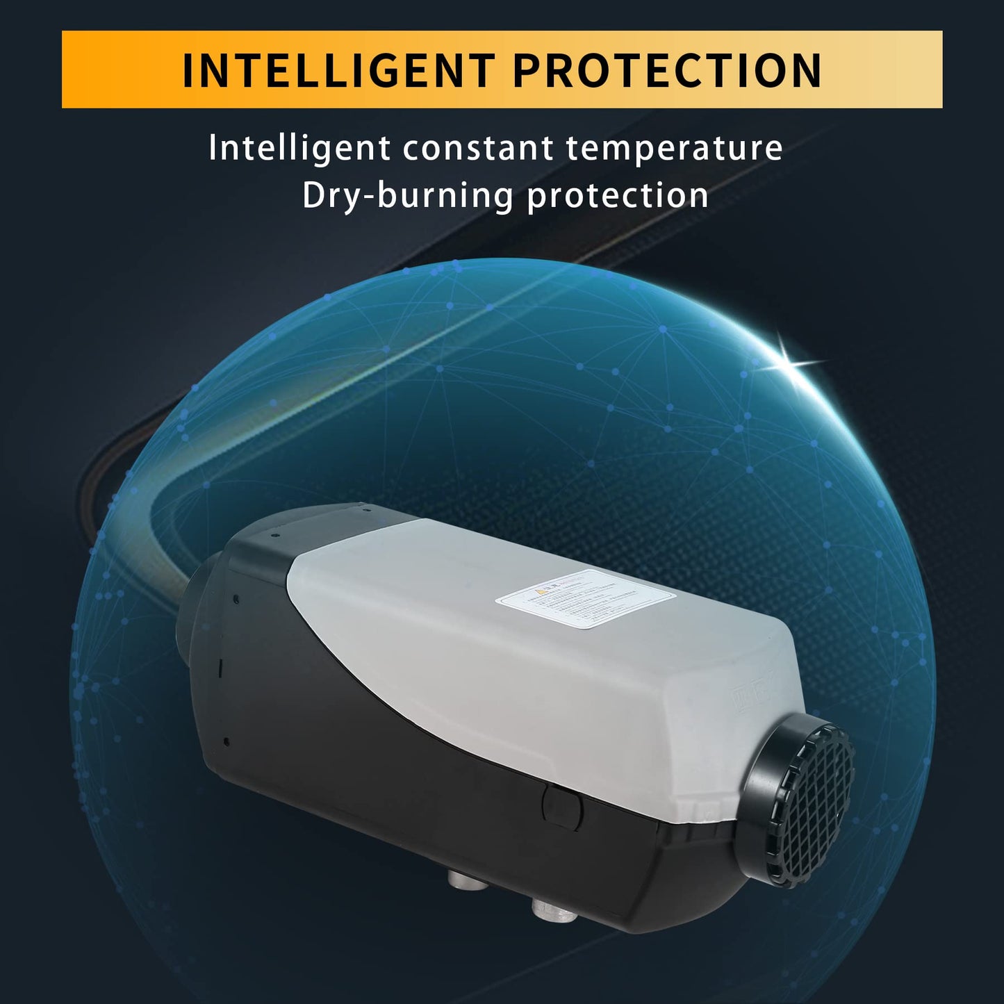 12V 5KW diesel heater, diesel parking heater with 10L tank, LCD monitor, automatic altitude detection diesel air heater for car, truck, bus, RV, and trailer.