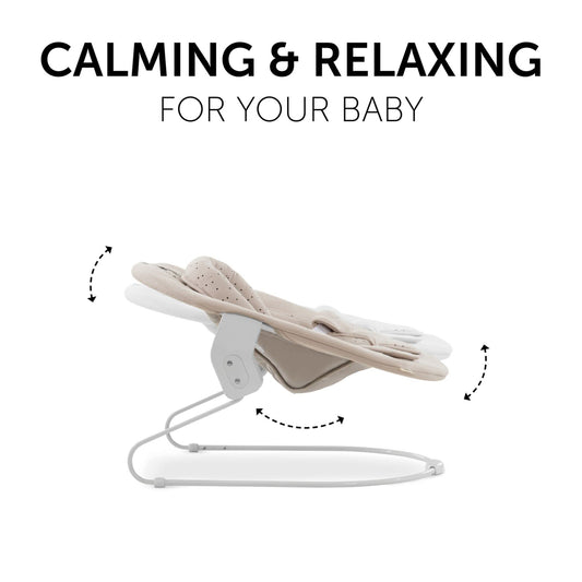 Hauck 2in1 Baby Bouncer & Newborn Attachment for Alpha+ & Beta+ Wooden Highchair Alpha Bouncer 2in1, from birth up to 9 kg, 3-point hip belt, seat reducer, rocking frame (Disney Winnie the Pooh Beige)