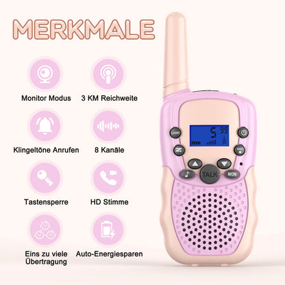 Toys for 3-12 year old boys and girls, Bakoherp walkie talkies for kids rechargeable with 8 channels, children's walkie talkie rechargeable with VOX function & keypad lock for adventures, camping, hiking.