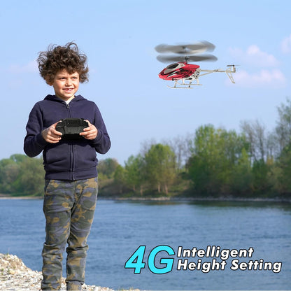 VATOS RC helicopter for boys, 2.4G remote controlled helicopter with LED light for kids aged 12 and up, Fixed height, One-key start, RC aircraft for boys and adults