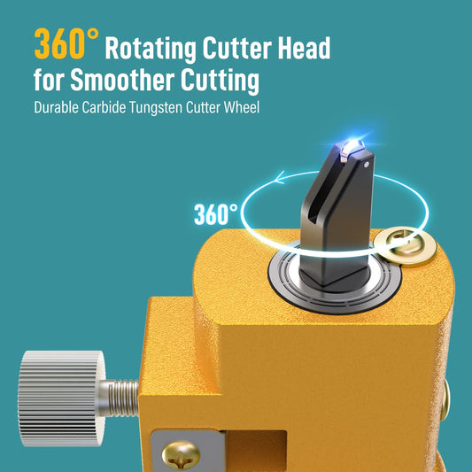 Bloomoak glass circle cutter, heavy-duty adjustable compass type glass circle cutter, diamond glass circle cutter tool set 60cm.