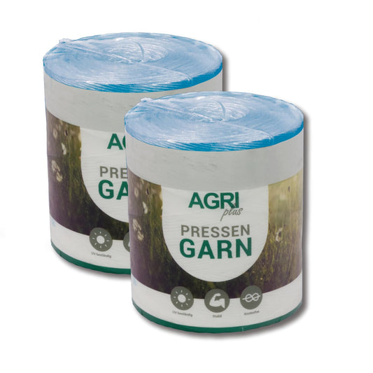 AGRI plus baling twine in blue I 2 pieces of 5 kg each I 600 m/kg I High-quality twine for round balers I Durable agricultural twine made of PP I Weather-resistant, sturdy & tear-resistant