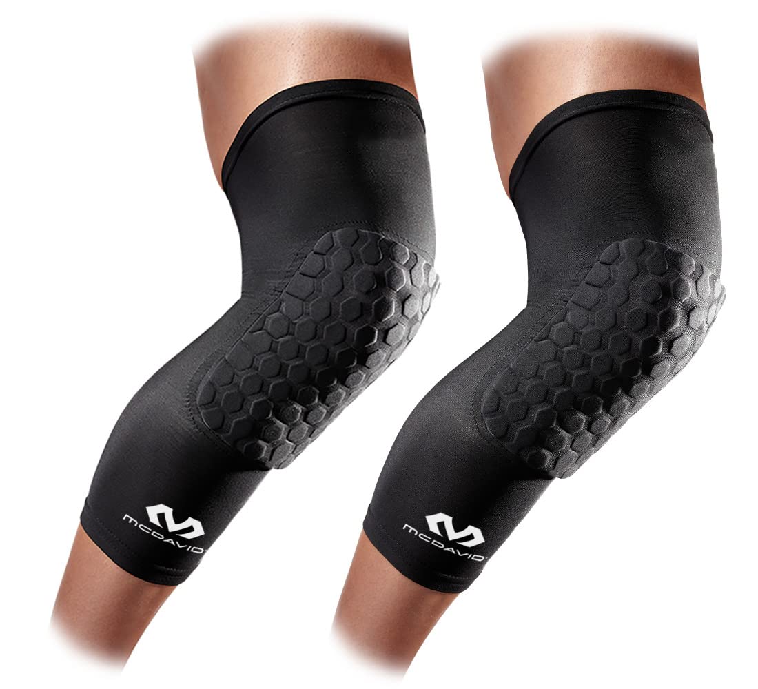 McDavid - 6446R - Compression Knee Sleeve - HexPad - Adult Unisex - Knee Protector Sleeve - Prevents Impact Injuries - Highly Stretchable - Basketball Knee Sleeve