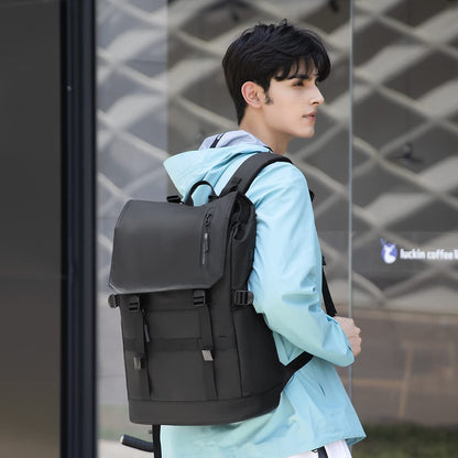 MARK RYDEN Rolltop Backpack with 3-Size-Technology, 15.6" Laptop Compartment, Water-Resistant, Compass, RFID-Blocking for Work, School, Travel, and Sports. Perfect for Men and Women.