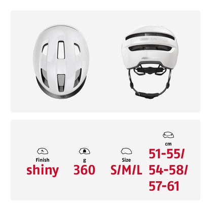 ABUS Bike Helmet PURL-Y - suitable for E-bikes and S-pedelecs - stylish NTA protective helmet for adults and teenagers - White, size M.