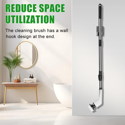 OSDUE Electric Cleaning Brush, 2024 New Electric Spin Scrubber Power Scrubber, Bathroom Cleaning Brush with 7 Replaceable Drill Brush Heads, with 137cm Adjustable Handle, for Tub, Floor.
