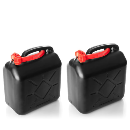 BigDean 2 pieces Gasoline canisters 10L with flexible spout - Fuel canister for gasoline & diesel - UN approval handy canister Diesel canister Reserve canister - Made in Europe