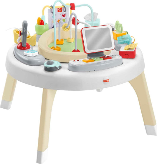 Fisher-Price HBM26-2-in-1 Homeoffice Activity Center, entertainment for babies and play table with music, lights, and sounds, toys for toddlers.