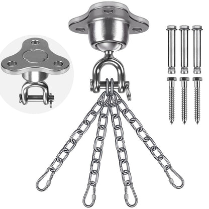 SELEWARE Heavy Bag Hanger, Punching Bag, Ceiling Mount, Quiet Ball, Swivel for Boxing, Muay Thai Training.