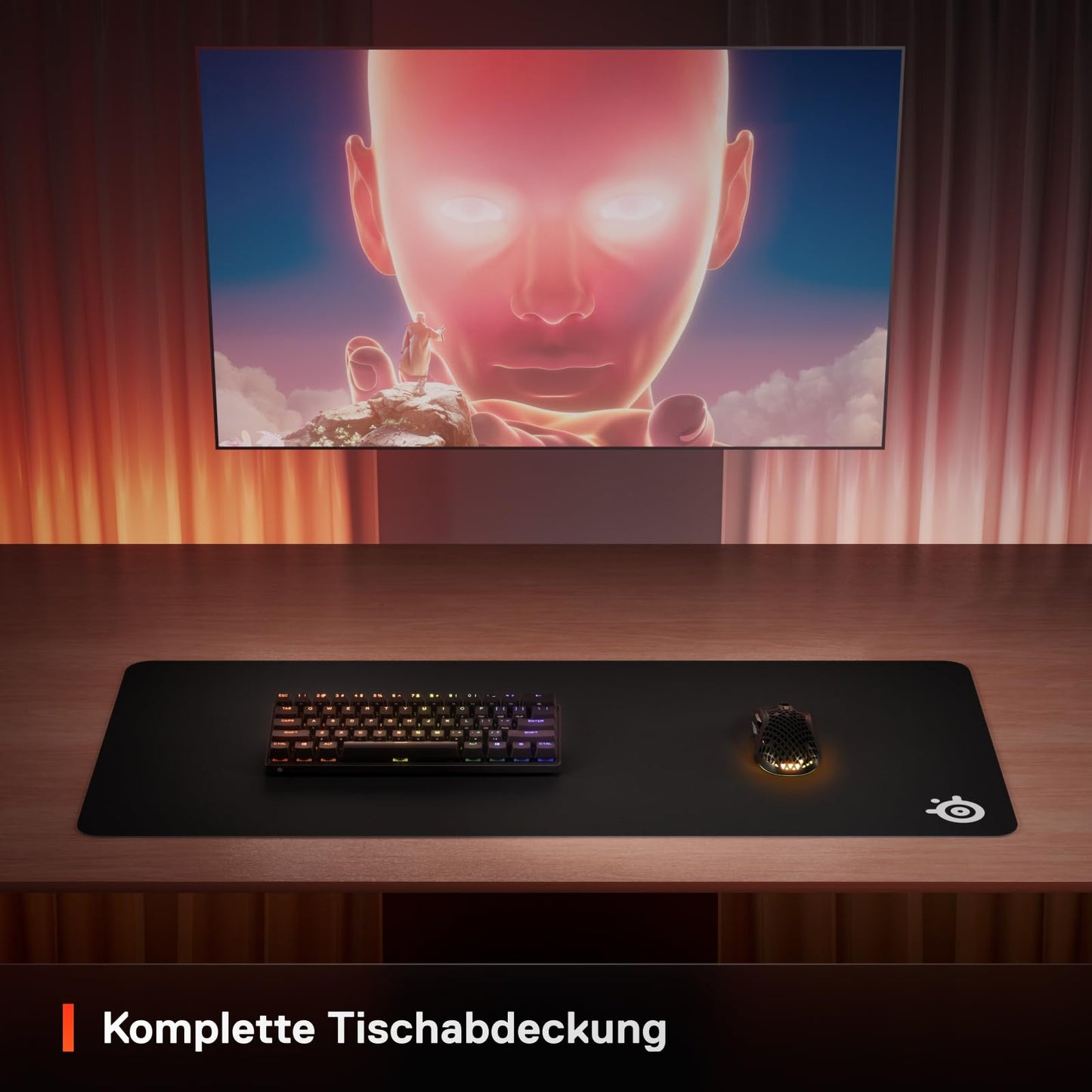 SteelSeries QcK Gaming Mousepad - XXL Cloth - Premium Tracking and Stability - E-Sports Mousepad - Non-Slip Bottom - Full Desk Coverage