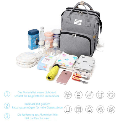 Bibykivn Baby diaper bag backpack, diaper backpack, baby bag travel backpack with changing pad, multifunctional waterproof large capacity diaper backpack, great for mom.