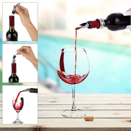 CLWCOE corkscrew, wine opener with gift box, sommelier sets with bottle opener, wine aerator, foil cutter, wine pump, bottle stoppers, drip rings, wine stopper pourers, replacement screws for wine.