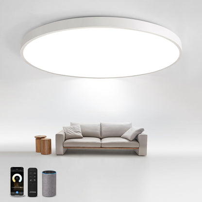54W LED Ceiling Light Dimmable with Remote Control 3000K-6500K Ultra Thin Ø50x4CM Flat Round Ceiling Lamp compatible with Alexa Google Home Wifi Light for Living Room Bedroom