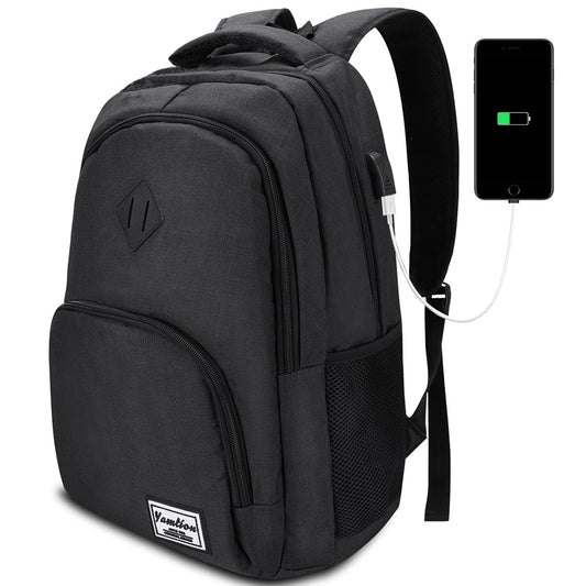 YAMTION backpack for men and women, school bag for boys and girls, teenager laptop backpack for college, school, work, and study.