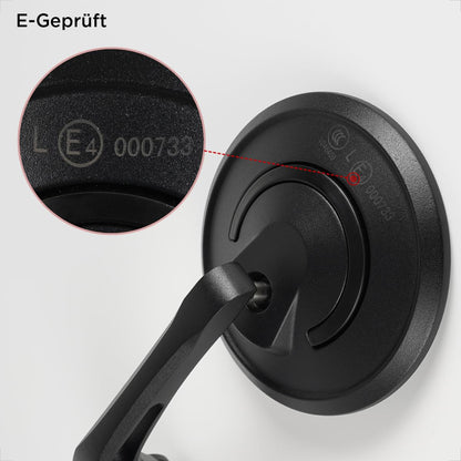 Evermotor Aluminum Alloy Bar End Mirror E-approved, 360° Rotatable Motorcycle Mirror, 7/8" 22mm Round Motorcycle Mirror compatible with scooter, roller, ATV (2 pieces)