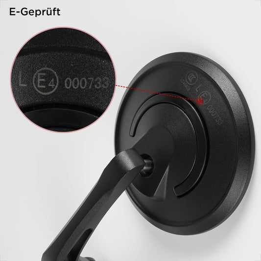Evermotor Aluminum Alloy Bar End Mirror E-approved, 360° Rotatable Motorcycle Mirror, 7/8" 22mm Round Motorcycle Mirror compatible with scooter, roller, ATV (2 pieces)
