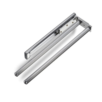 SOTECH 2 Piece Rotating Towel Holder TED 2-Arm Polished Chrome (Aluminum, 325-487mm, extendable) Telescopic Wall Towel Rack for Bathroom or Kitchen