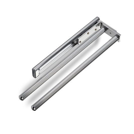 SOTECH 2 Piece Rotating Towel Holder TED 2-Arm Polished Chrome (Aluminum, 325-487mm, extendable) Telescopic Wall Towel Rack for Bathroom or Kitchen