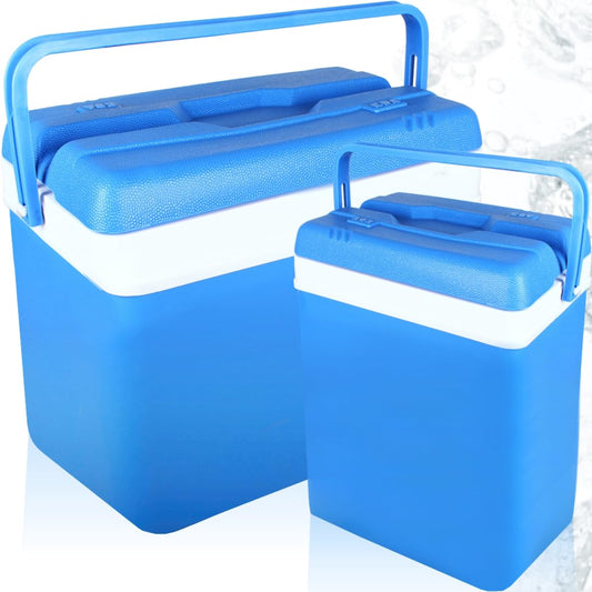 2-piece set cooler 15L & 35L insulated box cooler bag camping thermobox insulated bag Blue