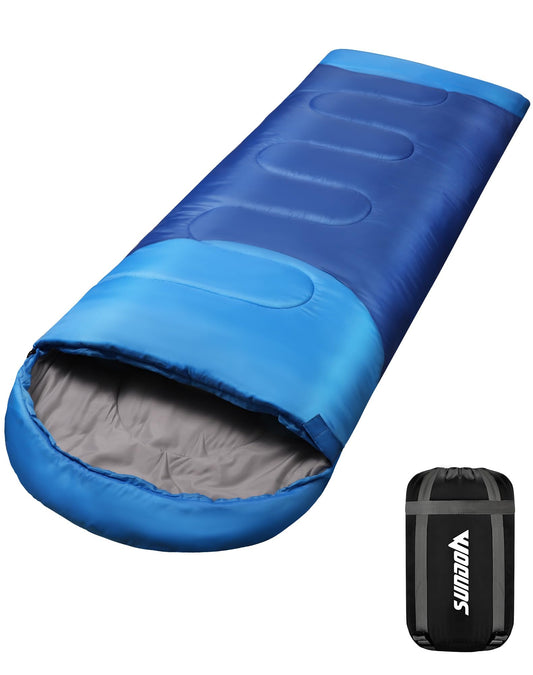 Outdoor camping 4-season sleeping bag for adults. 2-in-1 function as a blanket. Warm, lightweight, waterproof for backpacking, hiking, and travel. 220 x 80 cm.