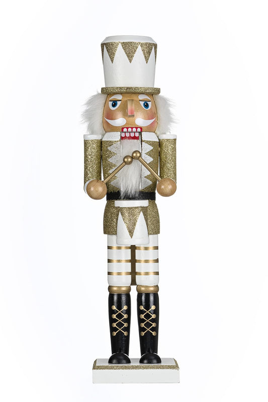 35cm wooden nutcracker Mr. WeissGold - Nutcracker Christmas decoration