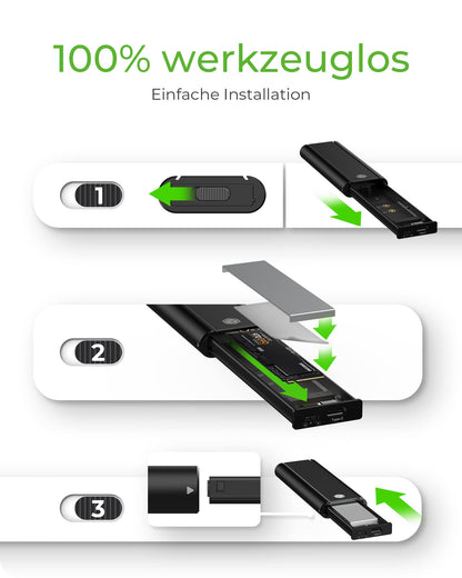 ICY BOX M.2 SSD/NVMe enclosure, USB 3.2 (10 Gbps), tool-free, cooling system, USB-C, USB-A, PCIe, M-Key, external, NVMe adapter, aluminum, black, IB-1807MT-C31.
