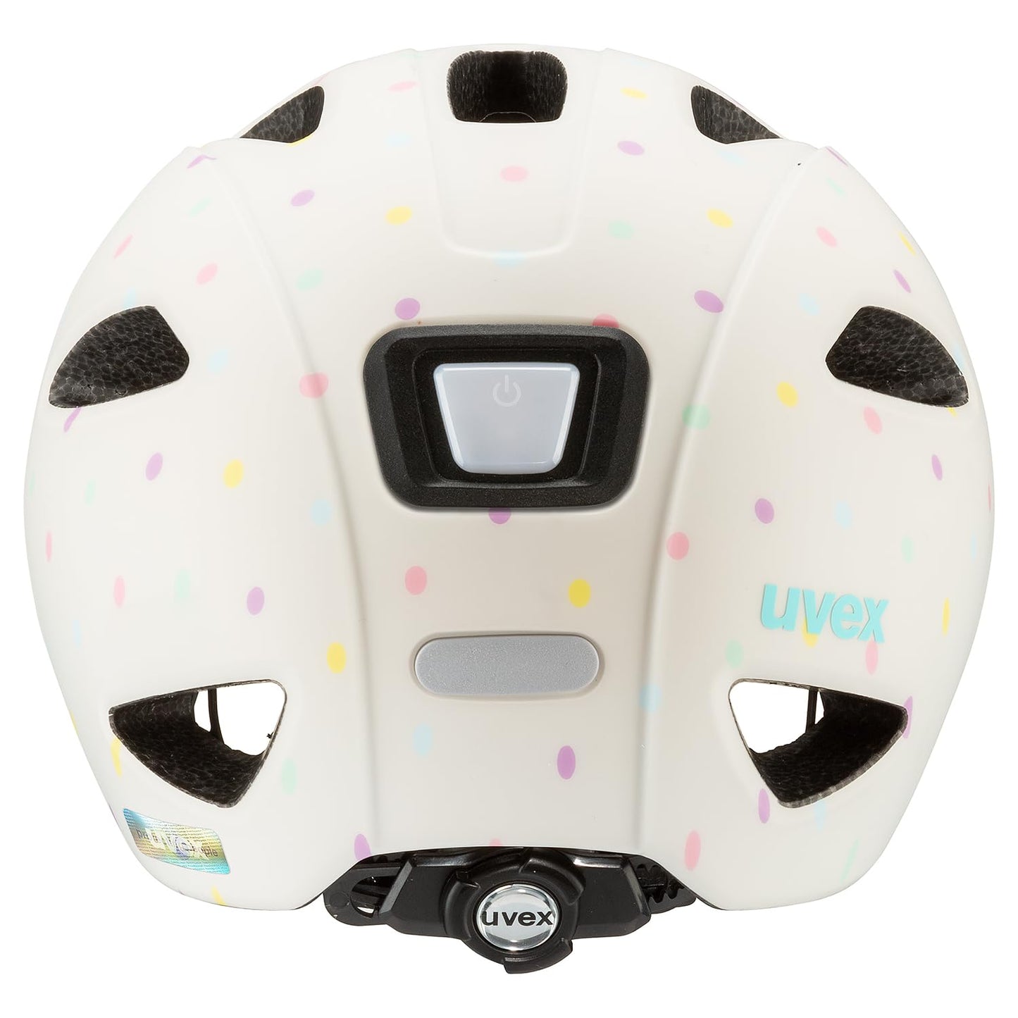 uvex oyo style - lightweight bike helmet for kids - custom sizing adjustment - expandable with LED light - egg dots matte - 50-54 cm