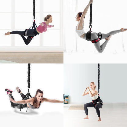 DASKING Heavy Bungee Band Set, Air Yoga Resistance Bungee Stretch Belt, 4D Bungee Dance Rope, Exercise Resistance Belt Training Fitness Home Gym Professional Training Equipment
