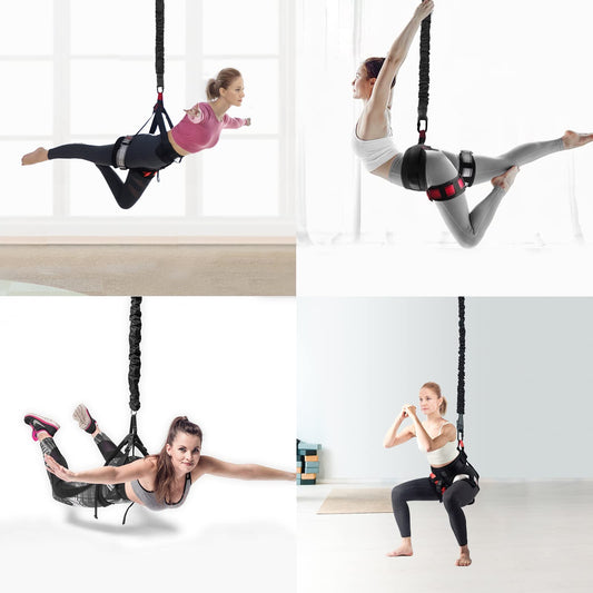 DASKING Heavy Bungee Band Set, Air Yoga Resistance Bungee Stretch Belt, 4D Bungee Dance Rope, Exercise Resistance Belt Training Fitness Home Gym Professional Training Equipment