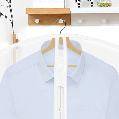 12 Pieces Transparent Garment Bags Cover with Zipper, Clothes Protection Jackets Coats Evening Dress Suit Dress Cover Suit Cover Suit Bag Translucent (White)