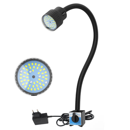 Flexible gooseneck light 12W Led work light 1200 lumens lathe Led light with magnetic base for lathe CNC milling drilling machine sewing machine industrial lighting tool machine light