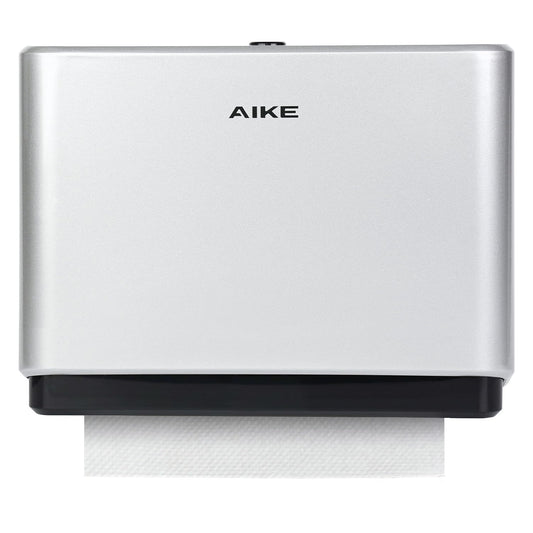 AIKE Paper Towel Dispenser Wall-Mounted without Drilling, compatible with Z/N-Fold and H2 for paper fold size 25.3 x 8 (cm) or smaller, holds 200 sheets of paper.