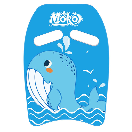 MoKo Kids Swim Board, Swimming Kickboard Training Equipment with Handles Cartoon Swim Float Swimming Training Gear Swim Board for Boys Girls - Blue Whale