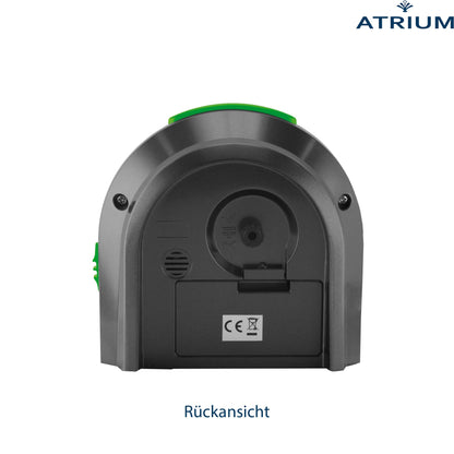 Atrium children's alarm clock analog quartz with light and snooze black green A921-7