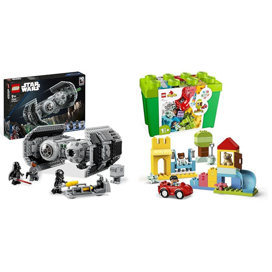 LEGO Star Wars TIE Bomber Model Kit with Darth Vader Minifigure & 10914 DUPLO Deluxe Brick Box.