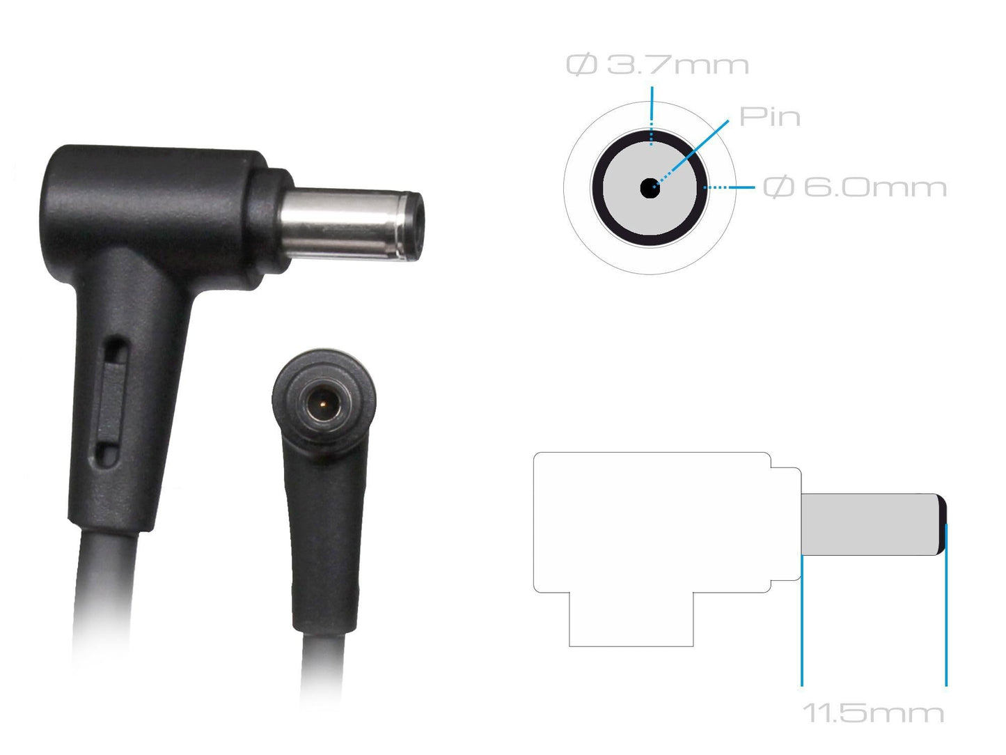 Asus ROG Zephyrus M16 GU603ZW Original Power Adapter 240.0 Watts angular design